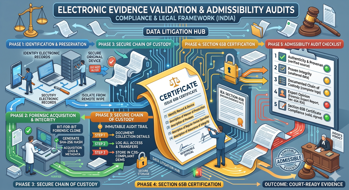 Section 63 BSA electronic evidence authentication electronic records certificate admissibility India