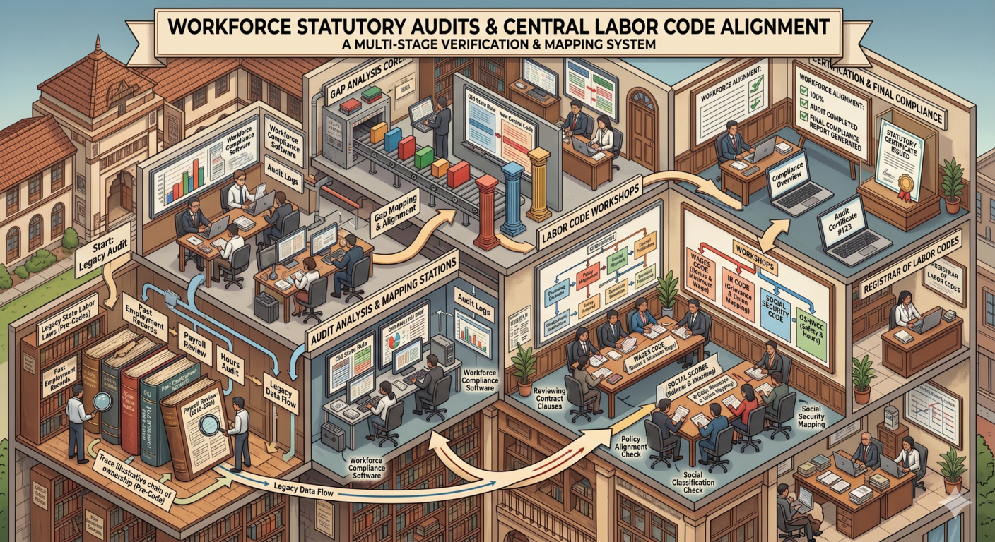 Statutory labor law audits EPF ESI compliance tracking Tamil Nadu factories