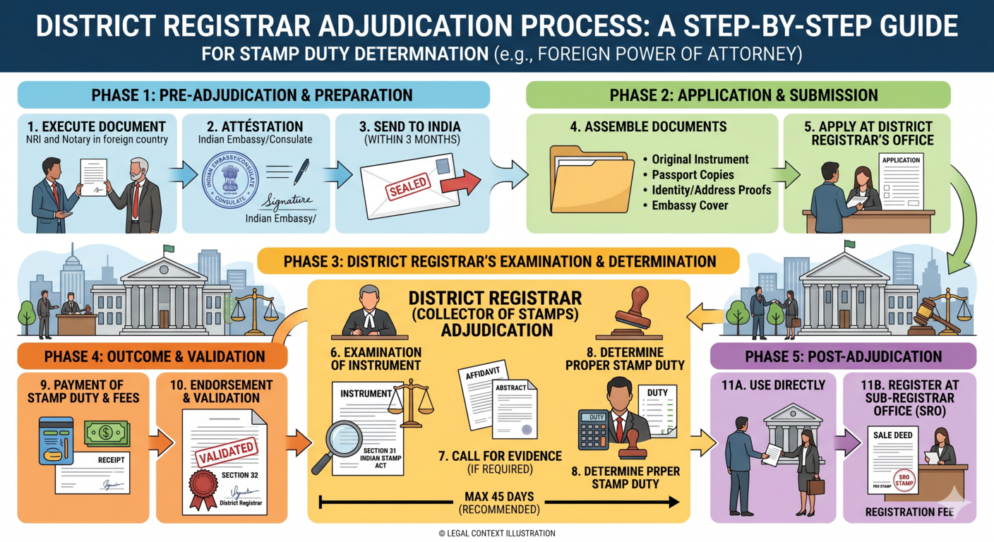 Mandatory adjudication of foreign Power of Attorney before the District Registrar in Tamil Nadu