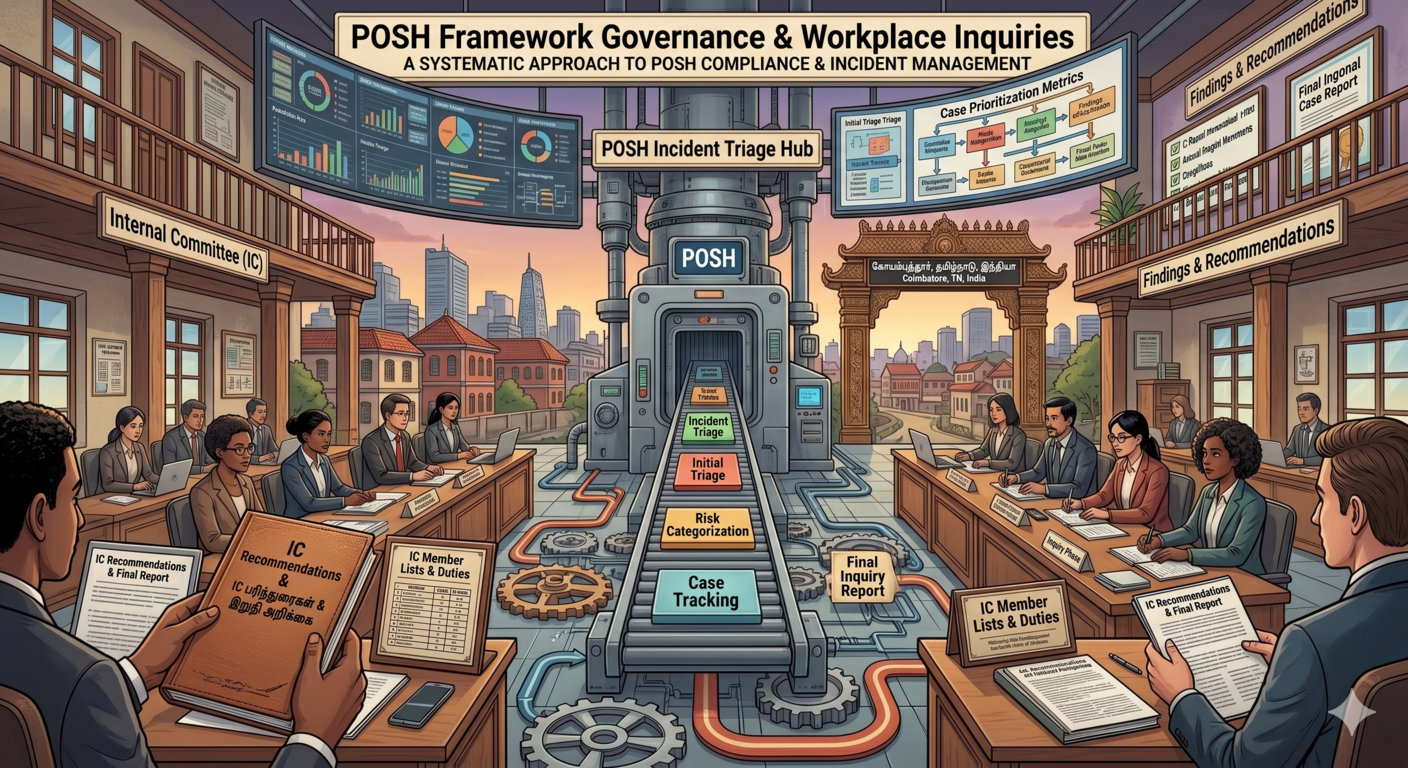 POSH compliance workplace training Internal Complaints Committee legal governance