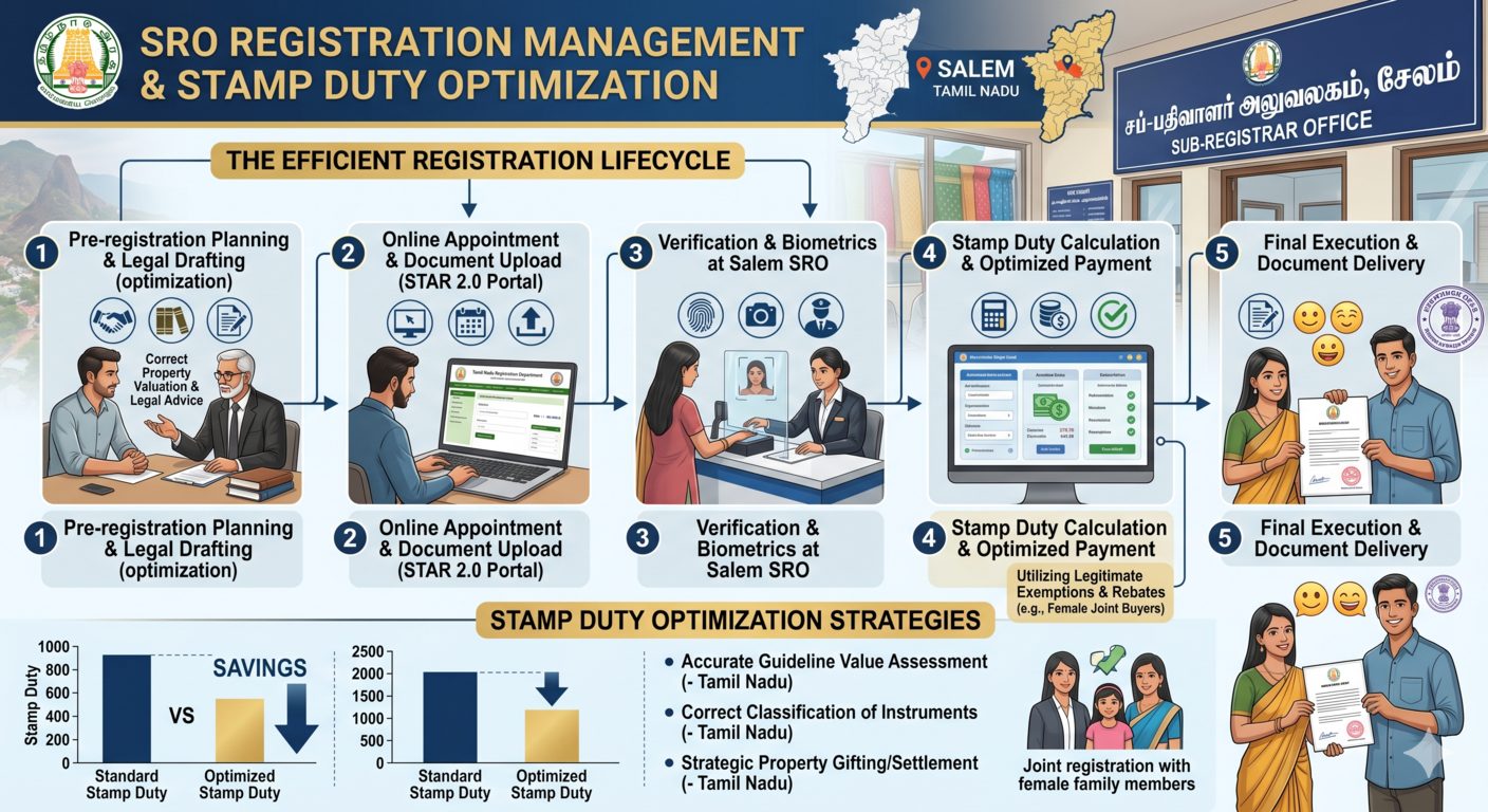 Sub Registrar Office registration processing property stamp duty assessment Tamil Nadu